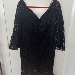 Black plus size dress